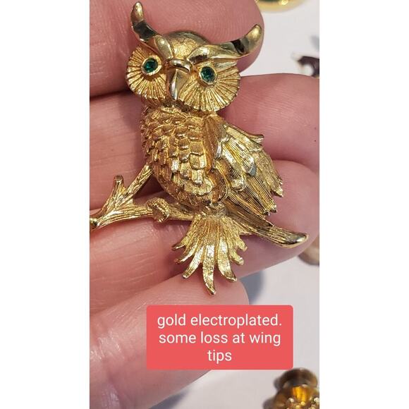 Vintage Lot Brooch Bracelet Insects Scarabs Animals Butterflies Bunny Bird Bees - Picture 9 of 16